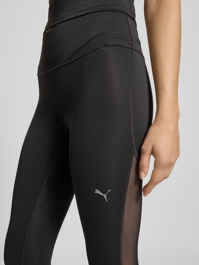 PUMA Legginsy sportowe z detalem z logo Czarny 3