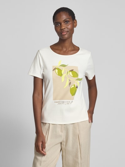 s.Oliver BLACK LABEL Regular fit T-shirt van puur katoen Wit - 4