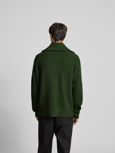 MAISON KITSUNE Pullover mit Label-Stitching Khaki 5