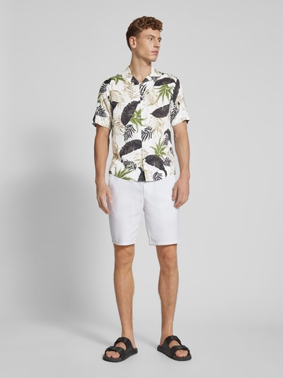 Only & Sons Regular fit vrijetijdsoverhemd met all-over print, model 'WAYNE LIFE' Offwhite - 1