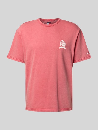 Tommy Jeans Relaxed Fit T-Shirt aus reiner Baumwolle Pink 2