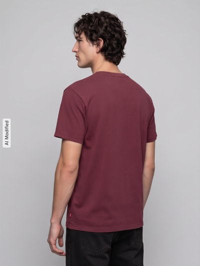 Levi's® Regular Fit T-Shirt aus reiner Baumwolle  Bordeaux 5