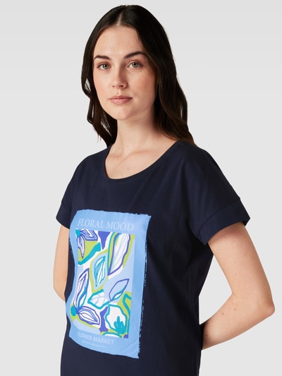 Christian Berg Woman T-shirt met motiefprint Donkerblauw - 3