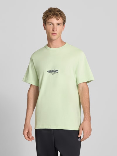The North Face Relaxed fit T-shirt van puur katoen met logoprint Neongeel gemêleerd - 4
