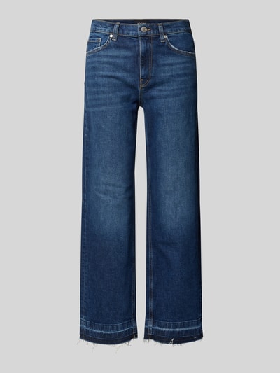 Produktfoto, Jeans in verkürzter Passform mit Fransen von JOOP! aus Baumwoll-Mix mit Stretch-Anteil, Eingrifftaschen, blaue Waschung