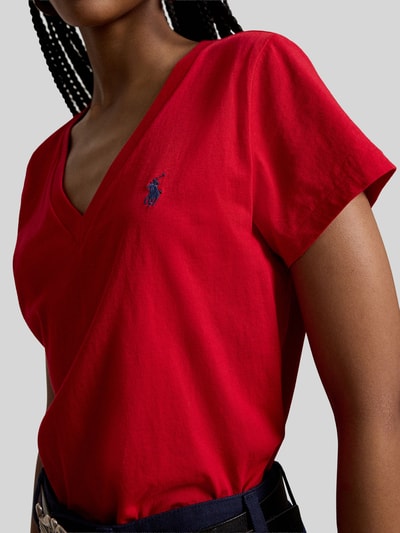 Polo Ralph Lauren Regular Fit T-Shirt aus reiner Baumwolle Rot 3