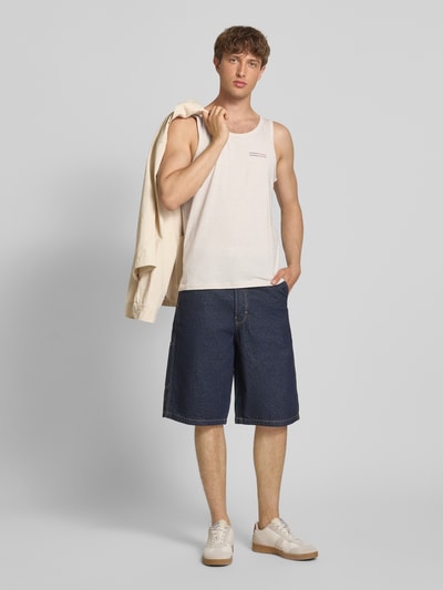 Tommy Jeans Slim Fit Tank Top aus reiner Baumwolle Offwhite Melange 1