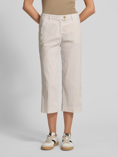 Raphaela By Brax Spodnie materiałowe o skróconym kroju model ‘Lorella’ Beżowy 4