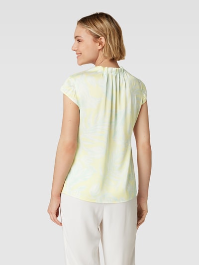 COMMA Blusenshirt mit Allover-Muster Hellgelb 5