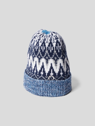 Rabanne Beanie mit grafischem Muster Bleu 2