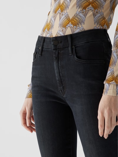 Mother High Waist Jeans im Slim Fit Schwarz 3