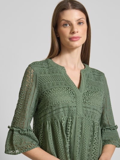 Vero Moda Regular Fit Spitzenkleid aus Baumwoll-Mix Modell 'HONEY' Schilf 3