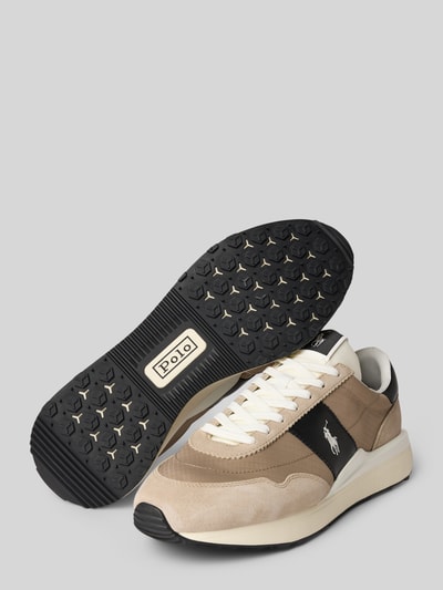 Polo Ralph Lauren Sneaker aus Leder-Mix mit Logo-Stitching Modell 'Train' Beige 4