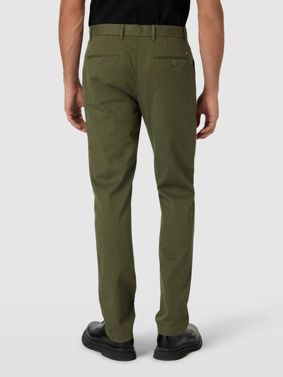 Tommy Hilfiger Chino in unifarbenem Design Modell 'DENTON' Oliv 5