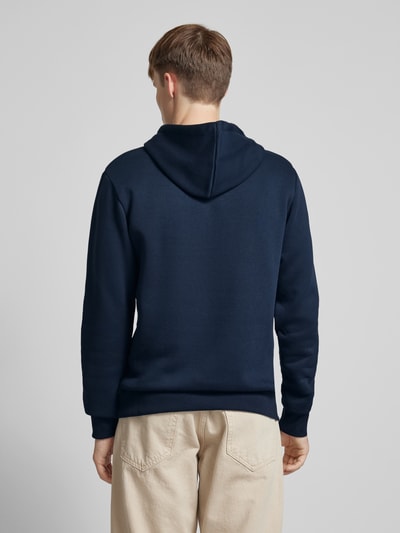 Jack & Jones Hoodie met labelprint, model 'FERRIS' Marineblauw - 5