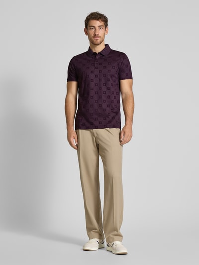 JOOP! Collection Slim Fit Poloshirt mit kurzer Knopfleiste Modell 'Bartholo' Violett 1