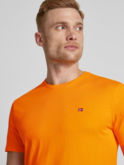 Napapijri T-Shirt mit Label-Stitching Orange 3