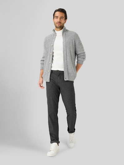 Brax Regular Fit Chino aus Baumwoll-Mix mit Viskose-Anteil Modell 'Wool Look Flex' Anthrazit 1