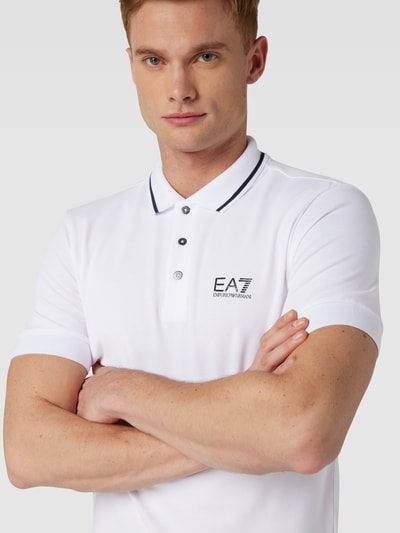 EA7 Emporio Armani Poloshirt met labelprint Wit - 3