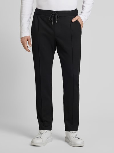 MCNEAL Regular Fit Sweatpants aus Viskose-Mix mit Ziernähten Black 4