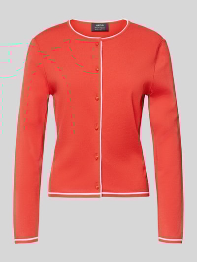 Marc Cain Gebreid jack van viscosemix met ronde hals Rood - 2