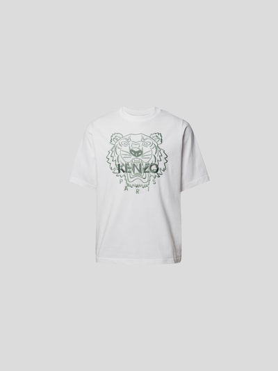 Kenzo T-Shirt mit Label-Stitching Weiss 2