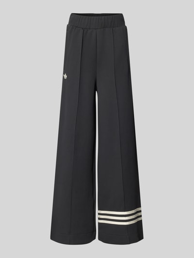 Produktfoto, Wide Leg Sweatpants aus Baumwoll-Mix Modell 'NEUCL' von adidas Originals, Optik: Unifarben, Passform: Wide Leg, Logo-Stitching, Kontraststreifen, Bundabschluss: elastisch mit Tunnelzug und Weitenregulierung innen, Reißverschlusstaschen, Materialverarbeitung: Sweat, Material: Baumwoll-Mix
