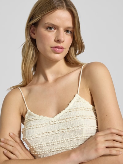 Only Shaped Fit Crop Top mit Spaghettiträger Modell 'GAYLE' Offwhite 3