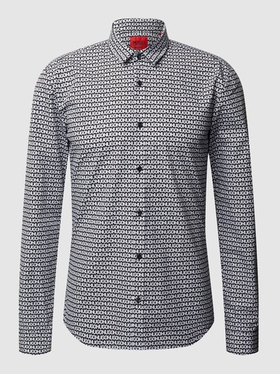 HUGO Extra slim fit vrijetijdshemd van katoen, model 'Ero3-W' Zwart - 2