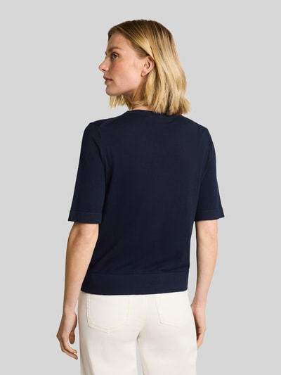 Tom Tailor Regular Fit Pullover aus Baumwoll-Mix mit Seiden-Anteil ' Marine 5