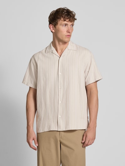 Jack & Jones Premium Regular fit vrijetijdsoverhemd van katoenmix met linnen, model 'MONTANA' Beige - 4