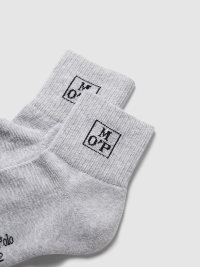 Marc O'Polo Socken mit Label-Print im 2er-Pack Hellgrau Melange 2