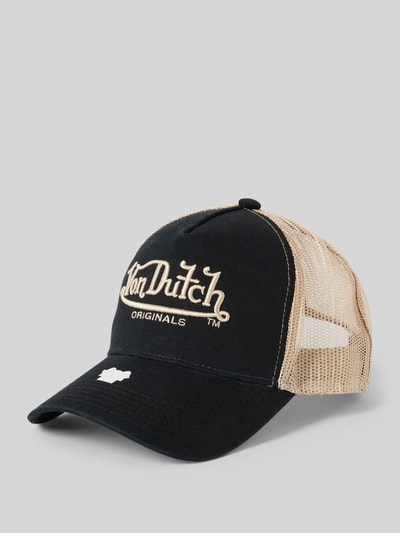 Von Dutch Trucker Cap mit Label-Stitching Modell 'NEWARK' Black 1