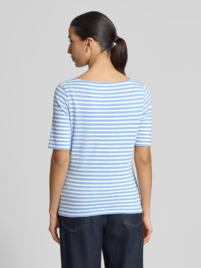 s.Oliver RED LABEL Relaxed Fit T-Shirt aus reiner Baumwolle Bleu 5