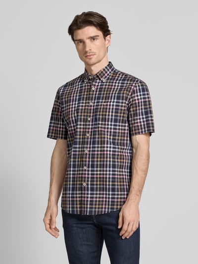 Fynch-Hatton Vrijetijdsoverhemd met knoopsluiting Marineblauw - 4