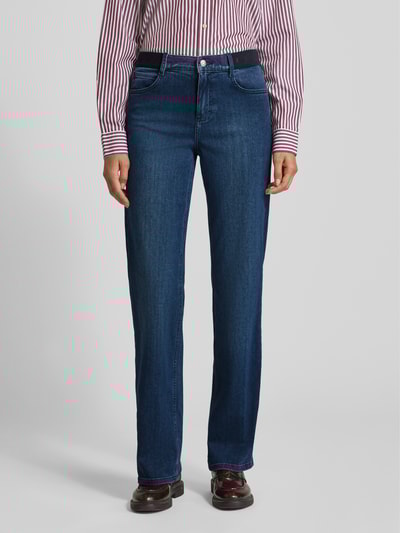 Angels Wide leg jeans met elastische band, model ''LARA SPORTY' Blauw - 4