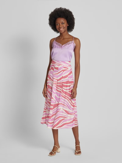 Fransa Midirok met all-over print, model 'Zena' Felroze - 1