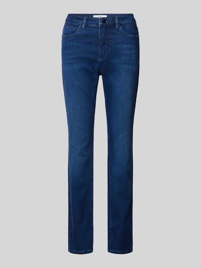 Brax Slim fit jeans met riemlussen, model 'Style.Mary Thermo' Donkerblauw - 2