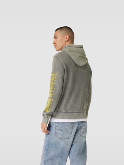 Diesel Hoodie mit Strukturmuster Mittelgrau 5