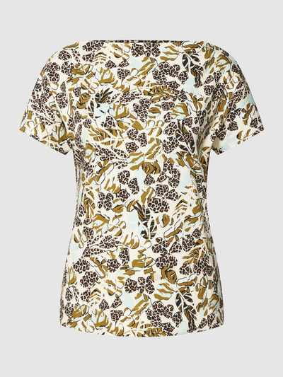 Marc Cain T-shirt met gebloemd motief Aquablauw - 2