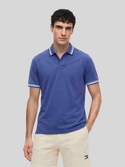 Tommy Jeans regular fit poloshirt van puur katoen Rookblauw - 4
