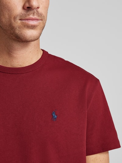 Polo Ralph Lauren T-shirt z wyhaftowanym logo Ciemnoczerwony 3