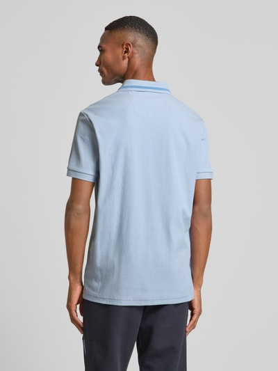 BOSS Green Poloshirt mit Label-Print Hellblau 5