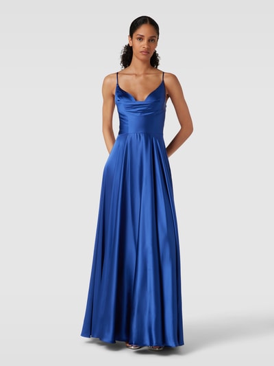 Luxuar Abendkleid mit Wasserfallausschnitt Royal 4