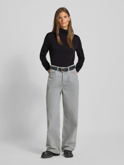 Tom Tailor Regular Fit Rollkragenpullover aus Baumwoll-Viskose-Mix BLACK 1