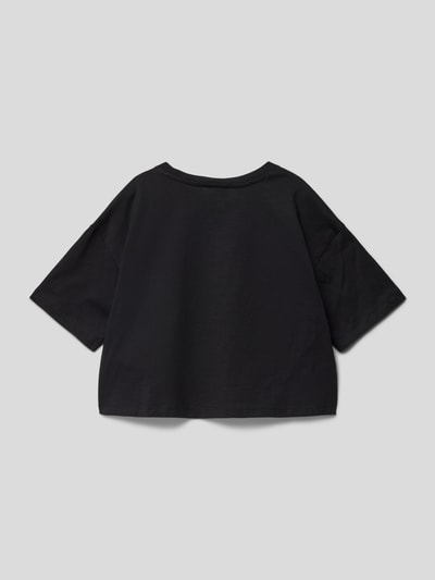 CHAMPION Cropped T-Shirt mit Statement-Print Black 3