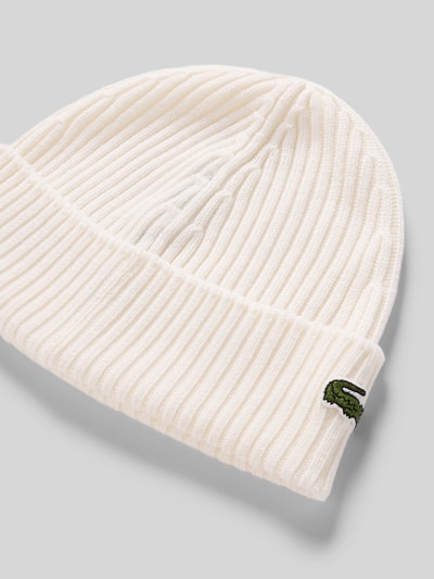 Lacoste Mütze aus reiner Wolle Offwhite 2