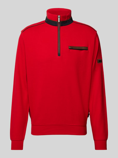 bugatti Sweatshirt mit Stehkragen Rot 2