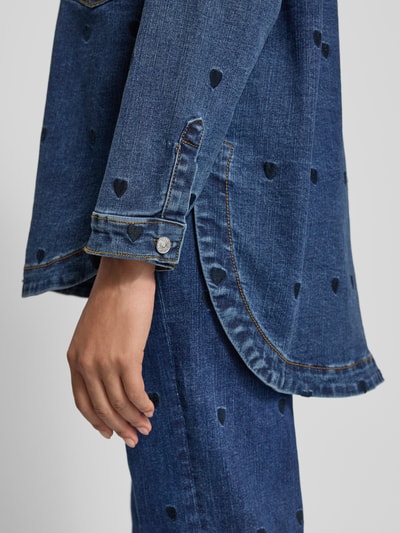 miss goodlife Relaxed fit jeansblouse met stitchings Jeansblauw - 3