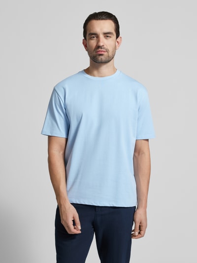 Lindbergh Oversized T-Shirt mit Rundhalsausschnitt Hellblau 4